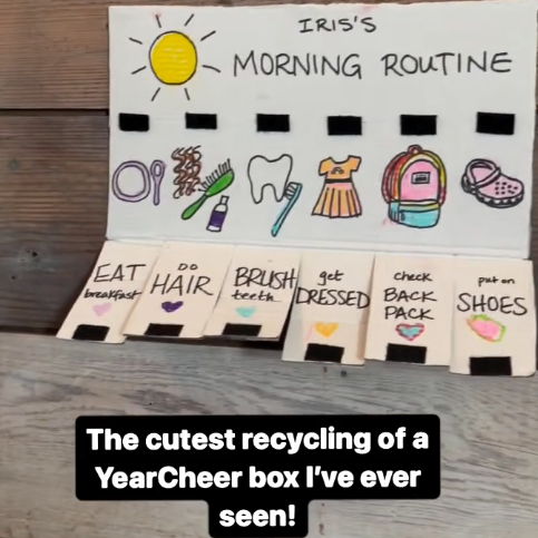 Back to School Checklist from a Recycled YearCheer Box