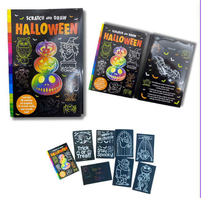Slightly Damaged Covers Halloween Scratch and Draw Activity Book