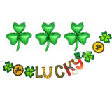 St Patrick's Day Shamrock Balloons and Lucky Banner