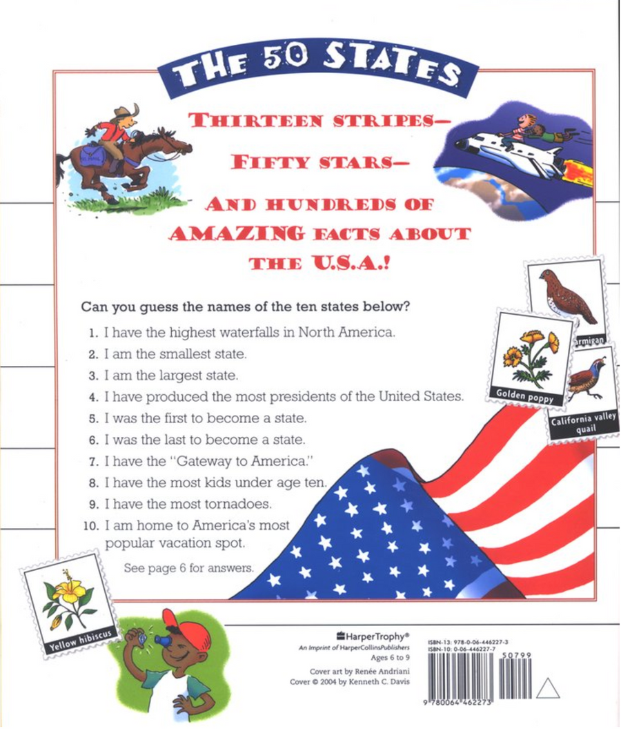 Don't Know Much About the 50 States Book and Family Activity